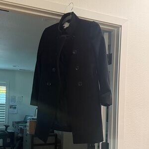 Banana Republic Black Double-Breasted Coat